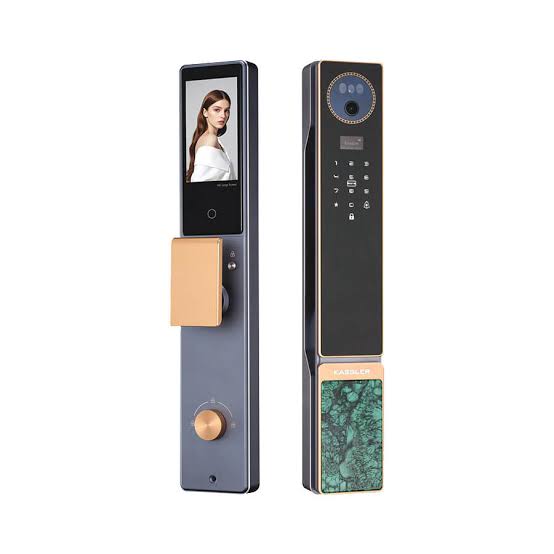 Khóa cửa vân tay Kassler KL899 Plus Malachite (đá Khổng tước), Face ID 3D