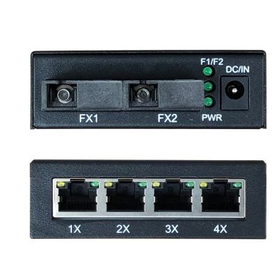 Chuyển tiếp quang 2F4E(10/100M) (Bộ gồm 1 Switch + 1 Adapter)