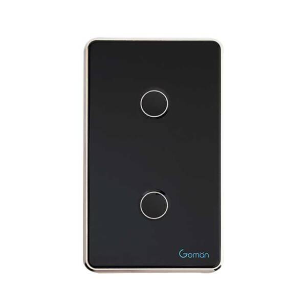 Công tắc cảm ứng Zigbee 2 nút GOMAN GM-ZB332 – US Series 2