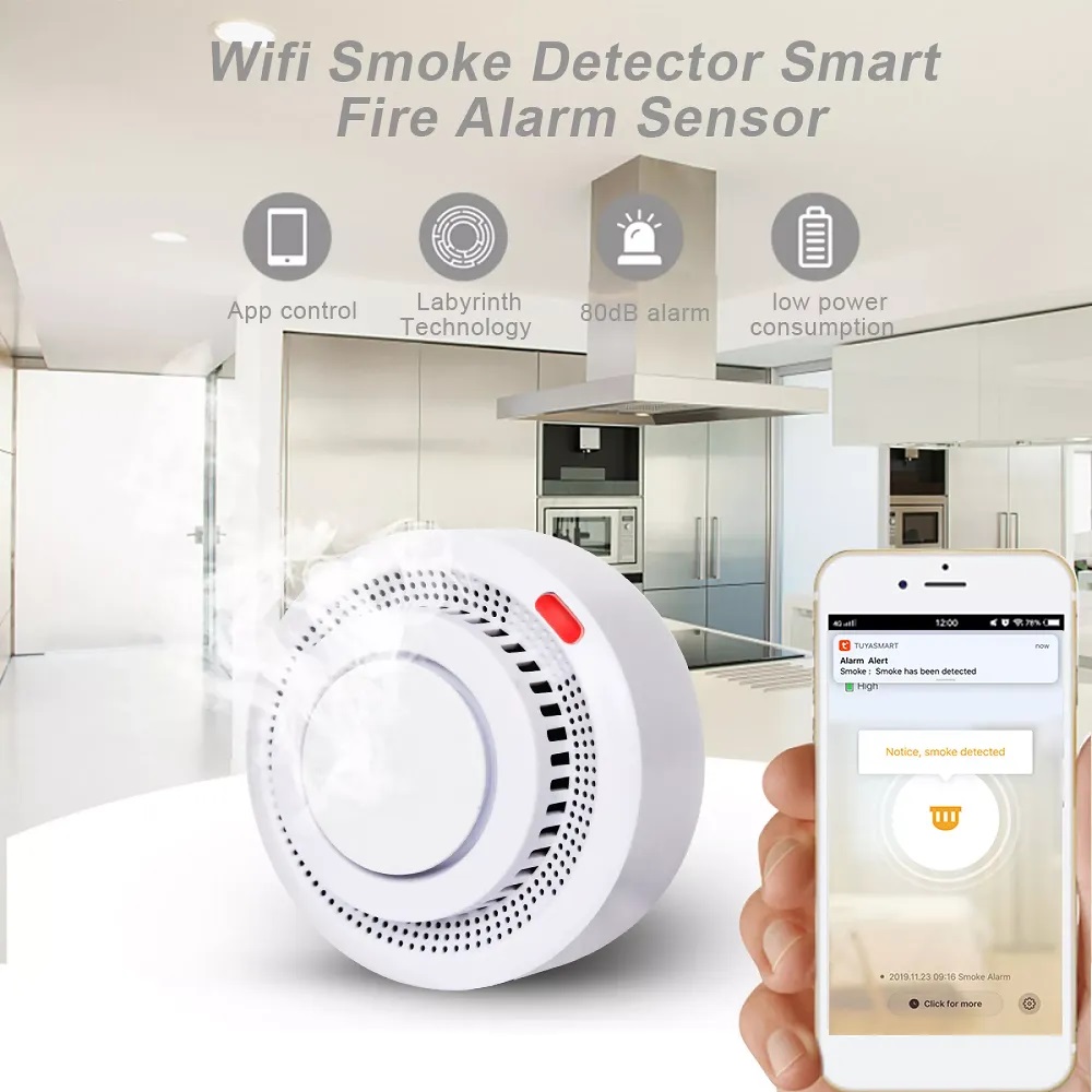 Đầu báo khói KX6-Tuysmart Có camera siêu nét