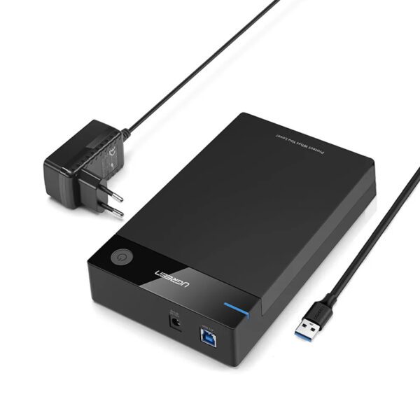 Hộp đựng ổ cứng 3.5/2.5 inch UGREEN US222 50423 hỗ trợ 10TB chân cắm tròn