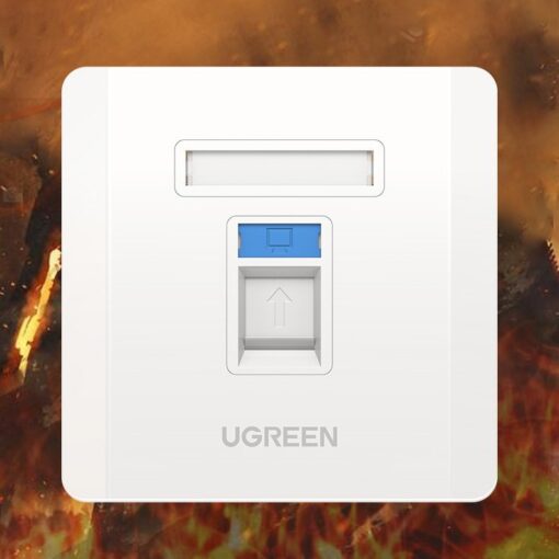 UGREEN 80180 – Mặt nạ mạng ốp tường 1 cổng