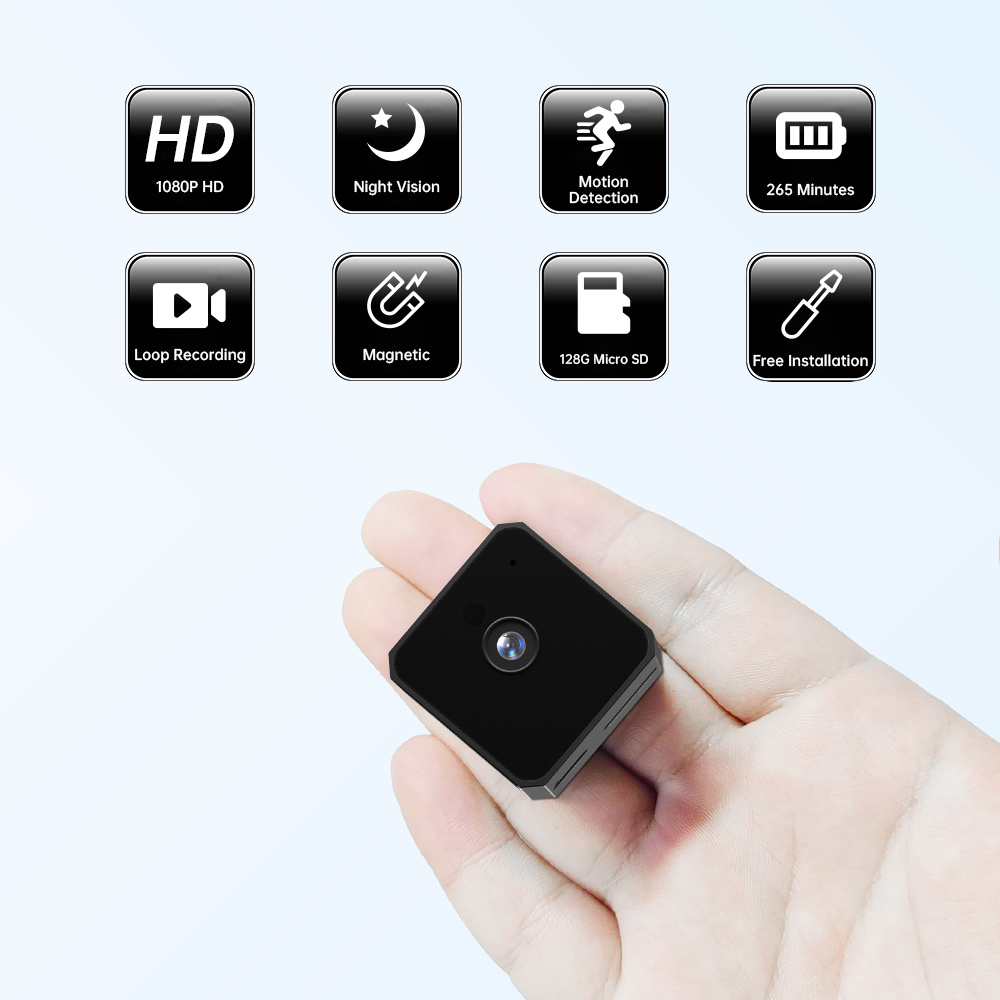 Camera Mini siêu nhỏ MI2 FHD - Lặn 10m - Hình ảnh Full HD - Báo động - Lắp đặt dễ dàng