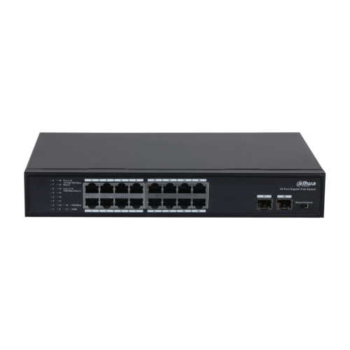 Switch PoE DAHUA DH-PFS3218-16GT-135 (16 PoE Gigabit, 2 uplink Gigabit hoặc 2 SFP, 135W)