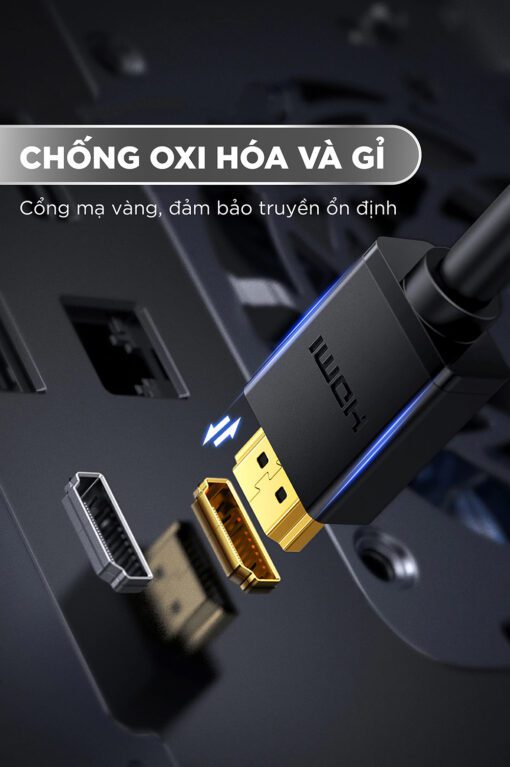 Cáp HDMI sang DVI-D 24+1 dây tròn và dây dẹt dài 12m UGREEN HD106 10165