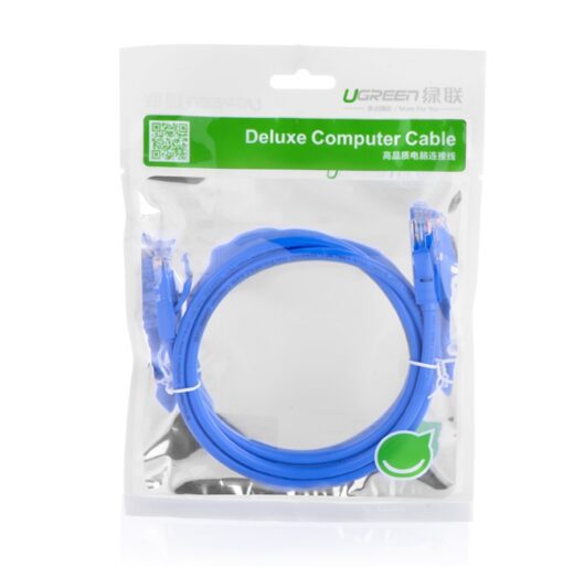Dây cáp mạng Cat6 UGREEN NW102 11201 cáp tròn màu xanh Dài 1m