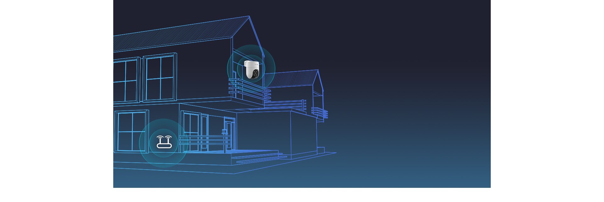 Thiết kế trang nhã, kết nối Wi-Fi ổn định  Được thiết kế nhỏ gọn để đặt dưới mái che hoặc trên tường bên ngoài, H8c được trang bị ăng-ten kép với hiệu suất cao giúp đảm bảo kết nối camera ổn định, tín hiệu mạnh mẽ
