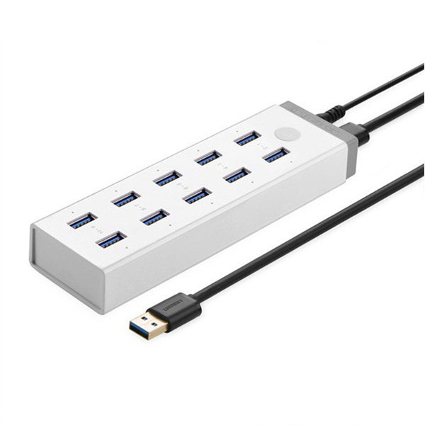 Hub đa chức năng 10 cổng USB 3.0 Ugreen 20297 kèm sạc điện thoại, máy tính bảng...
