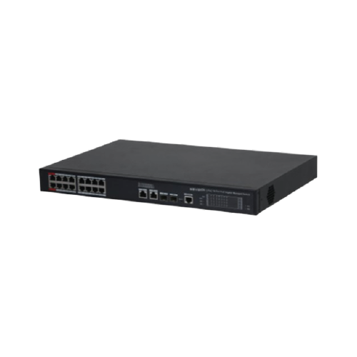 Switch PoE 20 port, có 16 port PoE và 4 port uplink All-Gigabit managed-KX-CSW16-2F2G-240