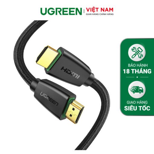 Cáp HDMI 2.0 UGREEN HD118 40410 Hỗ trợ 3D Dài 2m
