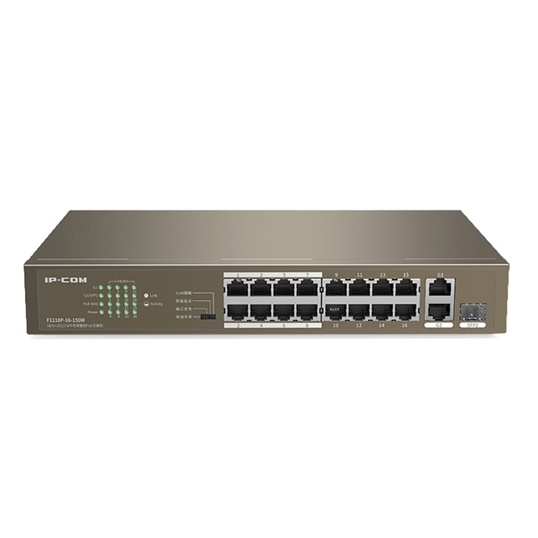 SWITCH IPCOM POE F1118P-16-150W