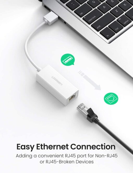 Bộ chuyển đổi USB 2.0 sang LAN 10/100 Mbps CR110 20253 Màu Trắng