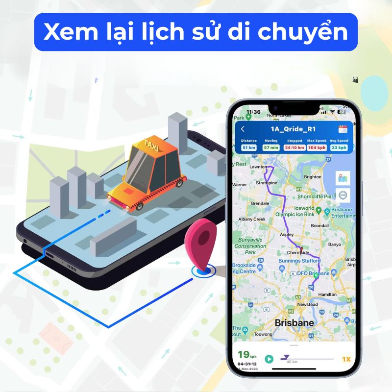 Định vị W07B Pin 9 ngày Mini Siêu Nhỏ - Chính xác 99.99% - Theo dõi thời gian thực