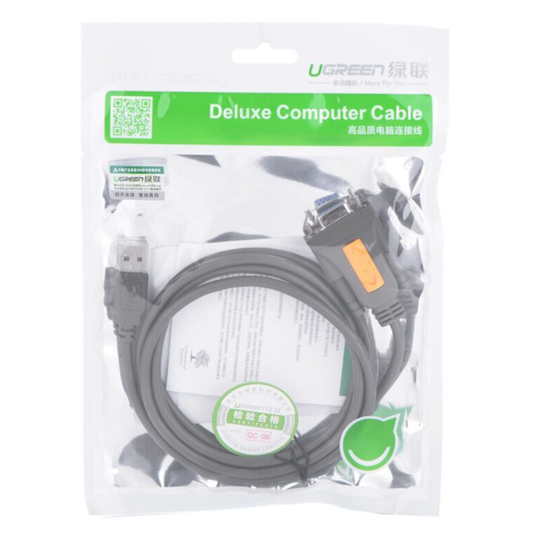 Dây cáp lập trình cổng COM USB 2.0 sang DB9 RS-232 UGREEN CR104 20210 Dài 1m