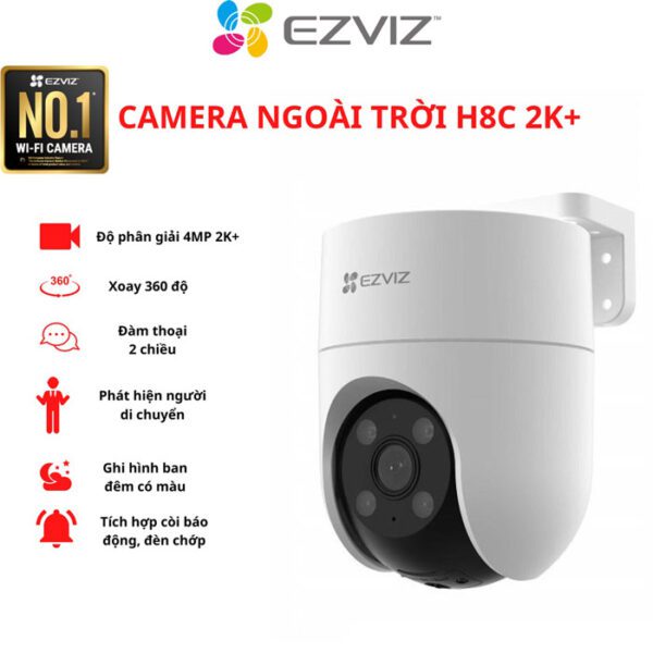 Camera WiFi EZVIZ H8C 2K 4MP tích hợp Ai thông minh