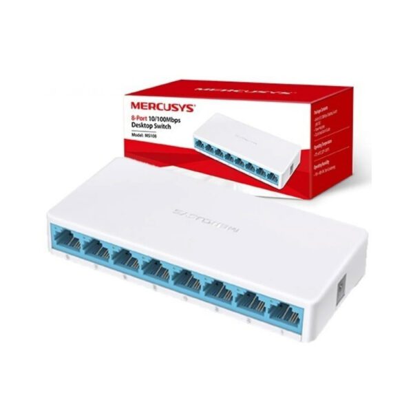 Switch Để Bàn Mini 8 Cổng 10/100M Mercusys MS108