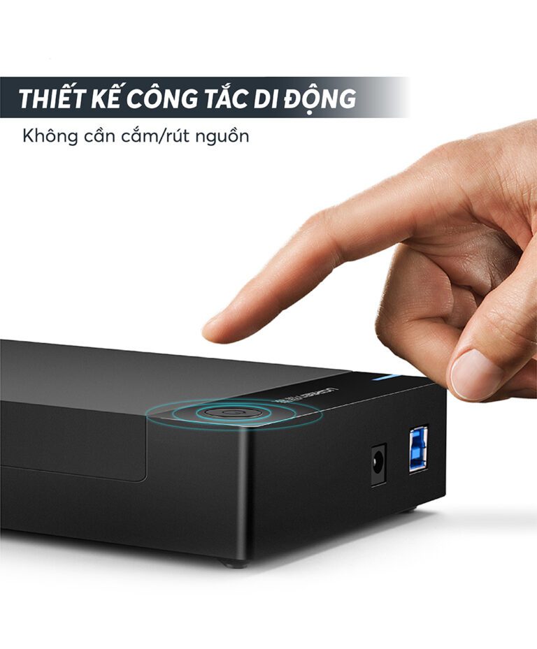 Hộp đựng ổ cứng 3.5/2.5 inch UGREEN US222 50423 hỗ trợ 10TB chân cắm tròn