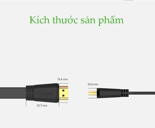 Cáp HDMI 2.0 UGREEN ED015 70159 Dài 2m – Độ phân giải 4Kx2K@60Hz 3D Full HD1080