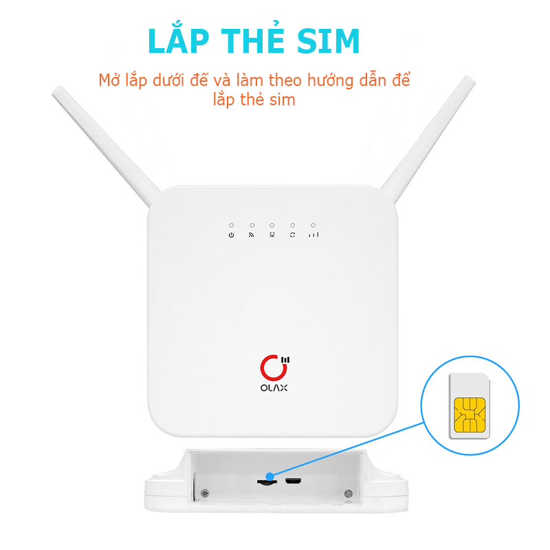 Bộ Phát Wifi Từ Sim 4G Chuyên Dụng Olax Ax6 Pro 300Mb Hỗ Trợ Pin Dự Phòng Dùng 18 Giờ