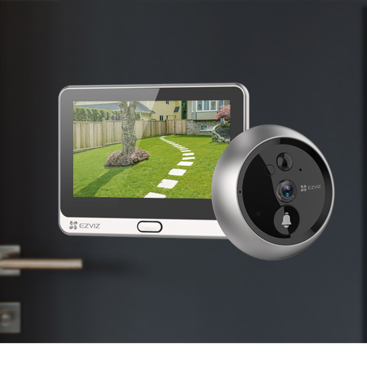CHUÔNG CỬA EZVIZ DP2C KHÔNG DÂY CÓ TÍCH HỢP MÀN HÌNH MÀU